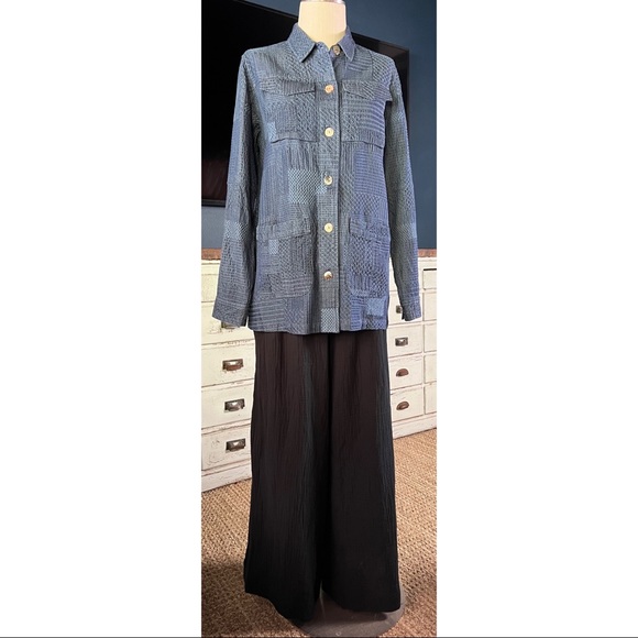 Johnny Was Thora Trapunto Embroidered Denim Jacket S - Picture 8 of 14